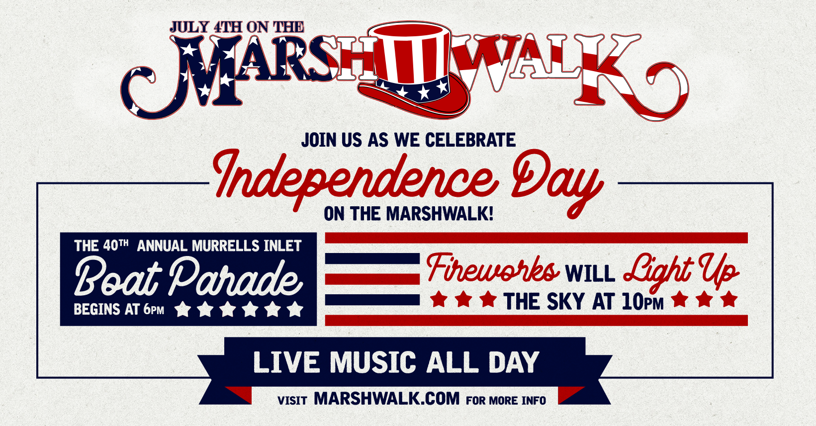 Fourth of July on the MarshWalk Murrells Inlet MarshWalk